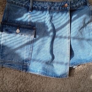 Forever 21 Blue Denim Mini Skort